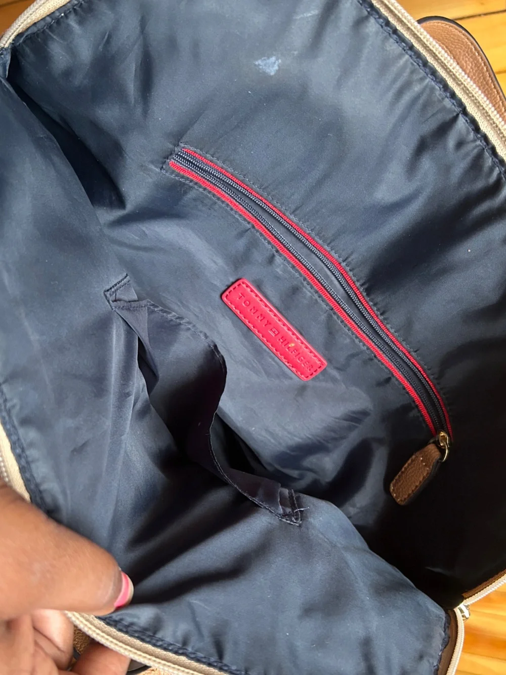 Bowler Bag Beige Monogram Tommy Hilfiger Y2K Country Club Minimalist Purse 90s M